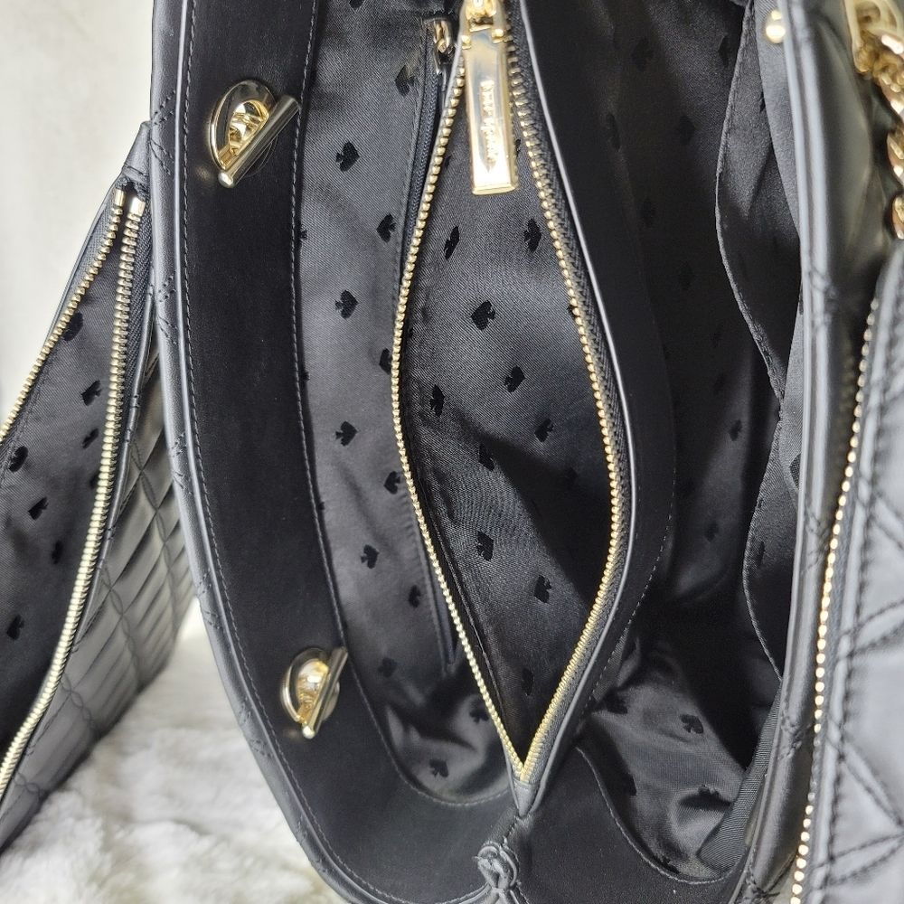 💋 NW kate spade New York 3 Set Leather Designer Purse Bag 3 in 1 Wallet + Pouch - Picture 11 of 15